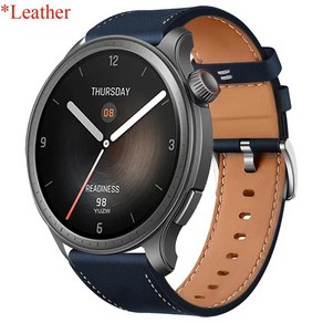 Huami AMAZFIT 밸런스 치타 밴드용 부드러운 가죽 스트랩 어메이즈핏 BIP5 GTR 4 3 프로 42mm 47mm GTS 4 3 20mm 22mm 비즈니스 손목 밴드, [04] Style 1 Blue, [02] 22mm Watch, [04] 스타일 1 블루