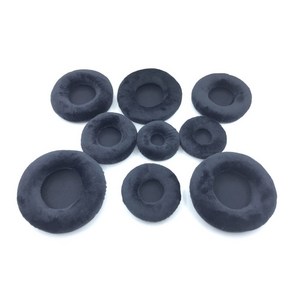 헤드폰 일반 쿠션 플란넬 단백질 스킨 이어 패드 교체용 이어패드 50mm 55mm 60mm 65mm 70mm 75mm 80mm 85mm 90mm 95mm 100mm 105mm 11, velvet black 55mm, 1개