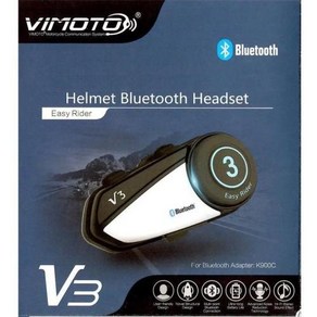 Vimoto 영어 버전 다기능 GPS 양방향 무선 블루투스 오토바이 헬멧 블루투스 헤드셋 V3, 1개