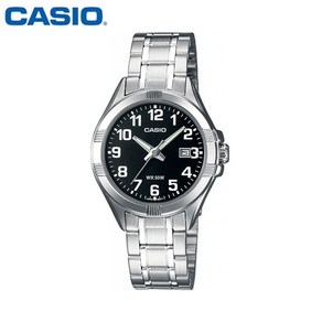 (카시오) CASIO 정품보증 여성여자 메탈 블랙 50m 방수 스테인리스스틸밴드정장손목시계 LTP-1308D-1B