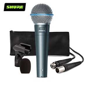 [슈어정품] 정품 슈어 SHURE BETA58 A 보컬용 유선마이크 초단일지향성 다이나믹마이크 마이크커버+케이블