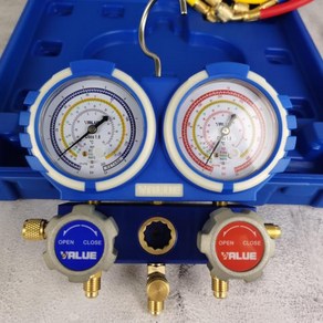 게이지 다기관 냉매 세트 VMG-2-R410A-B 충전 방법 불소 추가, 02 VMG-2-R410-B, 01, 1개