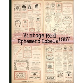 (영문도서) Vintage Red Ephemera Labels 1887: Vintage Labels Ephemera Series Paperback