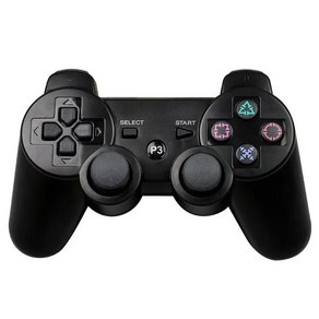 PS3 슬림 프로 조이스틱 게임패드 컨트롤러 듀얼 진동 무선 블루투스 조이패드 플레이스테이션 3 PC IOS 안드로이드용, [03] Black, 한개옵션2, 1개