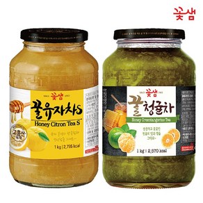 꽃샘 꿀유자차S 1kg *꿀청귤차 1kg, 1개, 1개입