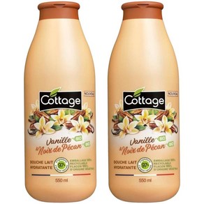 Cottage 코티지 프랑스 바닐라 & 피칸 샤워젤 밀크 모이스쳐라이징 바디워시 550ml 2팩, 2개, 2개