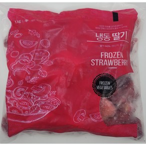 [얌얌마켓] 냉동 딸기 1kg (아이스박스 포함), 1개