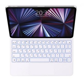 구조독 아이패드 백라이트 매직키보드 iPad 12.9 11 M1 M2 스마트폴리오, GOOJODOQ, 화이트 12.9인치(한글자판), 무선키보드