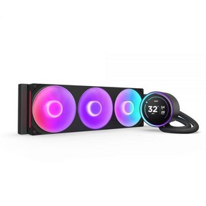 NZXT 크라켄 엘리트 360 RGB 2024 AIO CPU 액체 냉각기 360mm 라디에이터 F360 코어 팬 커스터마이징 가능한 2.72인치 IPS LCD 터빈 펌프 AMD