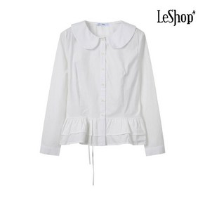 르샵 밑단 프릴 라운드 카라 블라우스 (BP4BL017A) 405298
