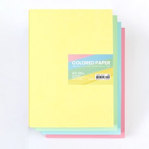 PapePhant 4컬러 색지 (4 COLORED PAPER), 90g A3 120매