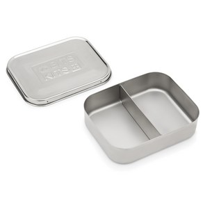 Bits Kits 스낵 컨테이너 일반도시락 2 섹션, 1개, Stainless Steel