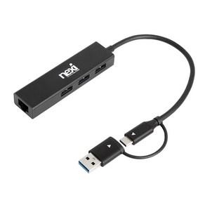 넥시 USB 젠더 C타입 유선랜카드 허브 NX1274, 단품, 1개