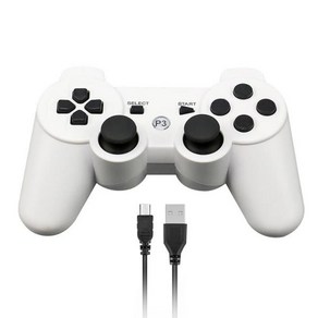 소니 PS3 용 무선 블루투스 컨트롤러 PC 제어용 USB 조이스틱 콘솔 조이패드 게임 액세서리, WT, 1개, 01 WT