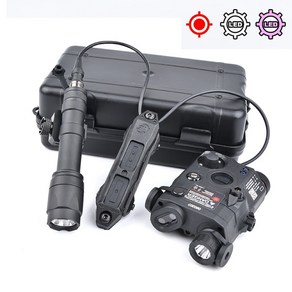 전술 레이저 PEQ-15 레드 도트 손전등 20mm M300 M600 에어소프트 사냥 LA-5C, [03] M600C Set, 1개