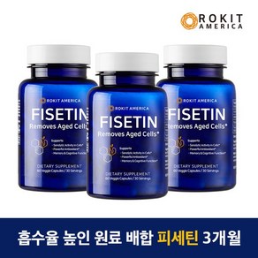 로킷아메리카 건강식품관 로킷아메리카 피세틴 복합제제 3병 세트 (FISETIN 180정), 로킷아메리카 건강식품관 로킷아메리카 피세틴 복합제제 3, 3개, 60정