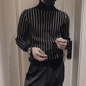 크레스티 남성 데일리 골지 니트 캐주얼 폴라 니트