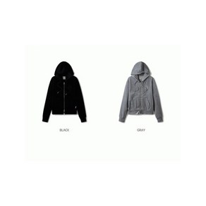 후아유 여성 벨루어 자수 후드 집업 Velou Emboidey Hood Zip-up WHMZE4V21F