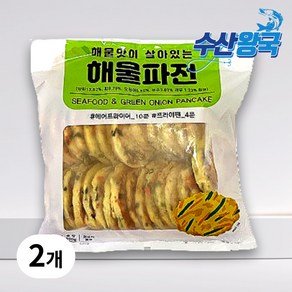 수산왕국 냉동 해물파전 오징어 새우 부침개, 2개, 900g