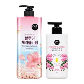 온더바디 체리블라썸 바디워시 900g + 바디로션 400ml, 1개