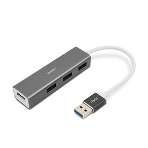 유니콘 USB3.0 4포트 메탈 허브/TH-400A/무전원/USB3.0 포트 확장/5Gbps 속도/케이블 일체형/충전+데이터전송/자동인, 본상품선택, 1개