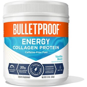 Bulletpoof Enegy Collagen Potein Powde 불렛프루프 에너지 콜라겐 프로틴 올인원 파우더 바닐라빈맛 533g, 1개