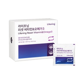 인셀덤 라이프닝 리셋 비타민 & 오메가3 30포, 54g