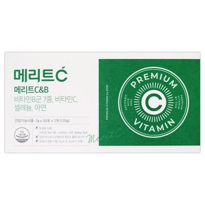 [본사] 휴온스 메리트C&B 비타민B 컴플렉스 B1 B2 B6 B12 2개월분 60포 1박스, 120g, 1개