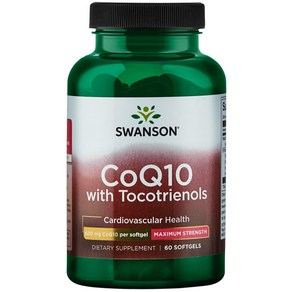 Swanson Coq10 with Tocotienols - 최대 강도 600 mg 60 소프트젤, 1개, 60정