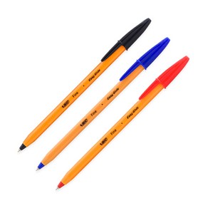 BIC 빅 볼펜 오렌지 이지글라이드 0.7mm, 적색, 1개