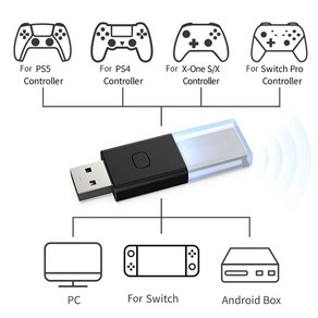 TY-1803 USB 리시버 스위치 Xbox One S/X 콘솔용 블루투스 호환 5.0 무선 컨트롤러 게임패드 동글 어댑터 게임용