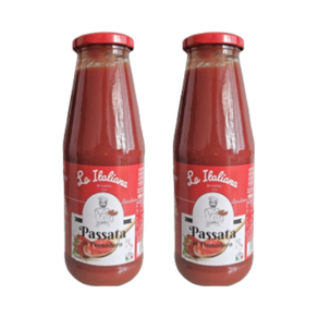 라이탈리아나 나폴리 100% 무설탕 토마토 퓨레 (토마토 함량 99.8%), 690g, 2개