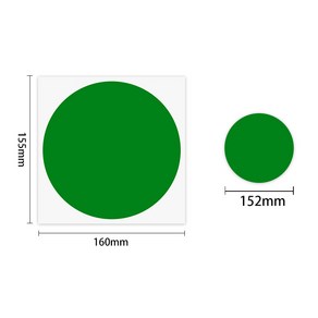 15cm 대형 방수 원형 도트 스티커 10매, 3팩, 06. 그린 10매