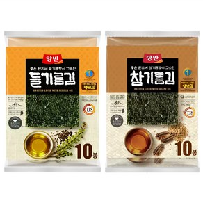 동원 양반 들기름 + 참기름 전장김 20g x 20봉 세트, 1세트