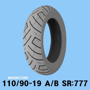 SHINKO 신흥타이어 신코타이어 국산타이어 19인치 할리데이비슨 VT1100 RM125 CR 110X90-19 올블랙 프론트 앞 타이어 110/90-19 SR:777 A/B, 1개