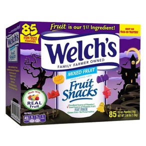 할로윈 웰치스 에디션 후르츠 스낵 젤리 85개입 Welchs Halloween Mixed Fuit, 1.2kg, 1개