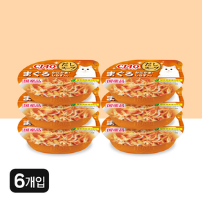 이나바 고양이 CIAO 다시스프컵, 참치&게맛살&가다랑어, 60g, 6개