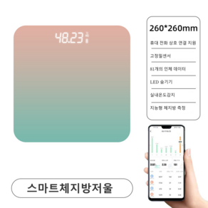 PYHO 체중계 블루투스 스마트 체지방체중계 가정용체중계, 1개, 푸른 색