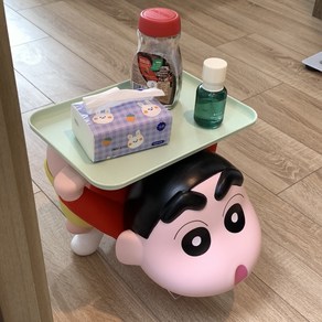 짱구 트레이 테이블 차키보관함 악세사리 소품 수납함 거실 인테리어장식품 선물, 짱구 트레이 -라이트 그린