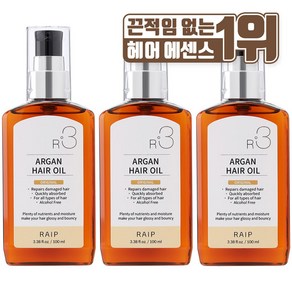 라입 R3 아르간오일 헤어에센스 오리지널, 100ml, 3개