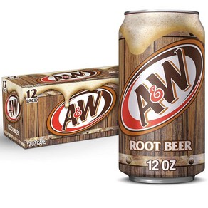 A&W 루트 비어 소다 355ml 12캔, 오리지널, 12 Fl Oz (Pack of 12), 1개