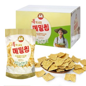 고소한 흑메밀칩 (메밀가루 35% 흑메밀가루 5% 함유) 메밀과자 버큇칩, 10개, 230g