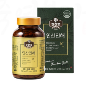 인산가 인산인해 400mg X 500정 200g 1병 먹기편한 알약 죽염본가 인산죽염 + 다양한 인산가 샘플 증정 [정품 판매자 사업자번호: 660-58-00496], 1개