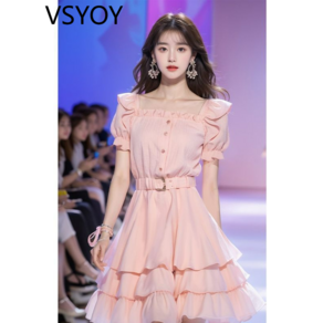 vsyoy 달콤하고 순수한 원피스 원피스 여름 새로운