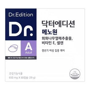 닥터에디션 메노원 갱년기 여성 집중케어 영양제, 1개, 60정