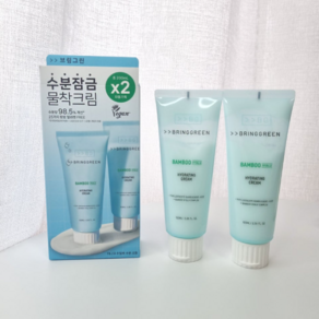 [본사 정품 한정] 브링그린 대나무 히알루 수분 크림 100mL 더블 기획 BAMBOO HYALU MOISTURE CREAM 기획세트, 1개