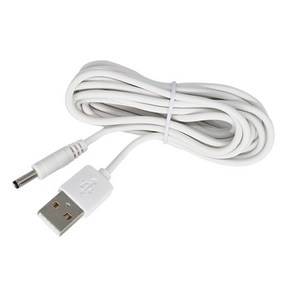 USB전원 충전 케이블 USB to DC 3.5mm-1.35mm 케이블 (3M) 화이트, 1개