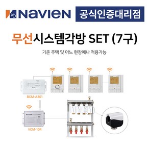 [경동나비엔] 보일러 무선 각방시스템 분배기 7구세트 제어기 구동기 온도조절기, 7구 + 기본세트