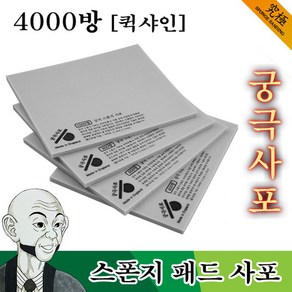 궁극사포 스폰지 패드 사포 4000방 퀵샤인 2개입