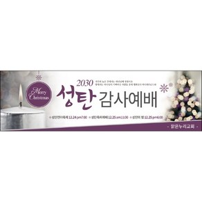 맑은누리디자인 성탄절현수막 021-(300x90cm)(가공선택필수) [주문제작] 크리스마스 포토존 예배 교회 배경 장식 소품